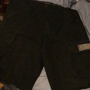 Armani exchange black cargo shorts